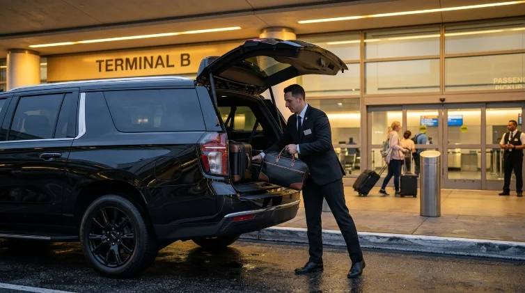 airport transfer, curbside pickup